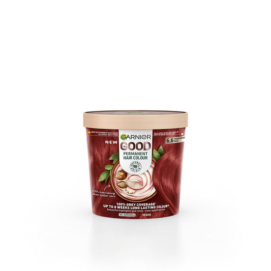 Garnier GOOD Permanent Vibrant Hair Colour Dye Kit, 6.6 Pomegranate Red