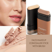 Generic Full Coverage Foundation Stick with Built-in Brush, Waterproof Matte Concealer Contour Stick for All Skin Types, Long Lasting Cream Foundation Makeup with High Coverage（#04)