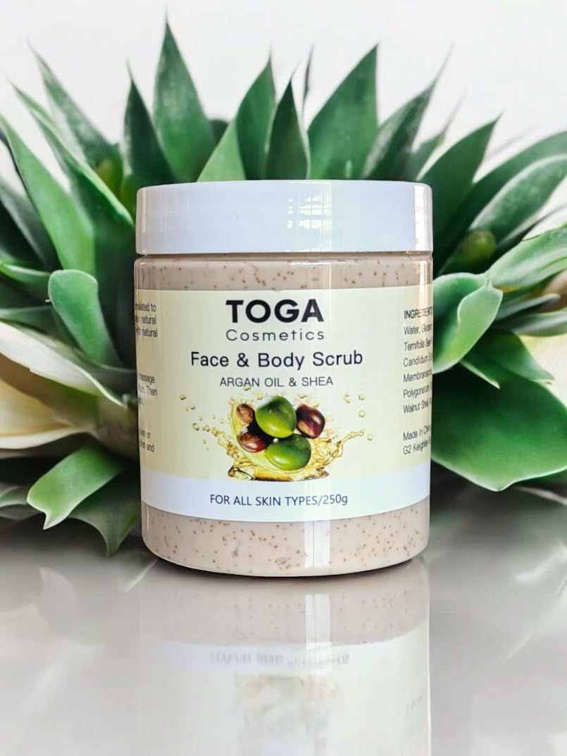 Generic Natural Shea Butter & Argan Oil Face & Body Scrub Exfoliating Body Scrub & Exfoliator - Skincare Remove, Rejuvenating & Softening - Deep Cleansing