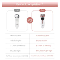 Glomeve Hifu Machine for Face Portable Antiaging Mini Hifu Face Device Heated Up Pro 3 in 1 With HIFU RF EMS Facial Machine Women Neck Chin Eyes