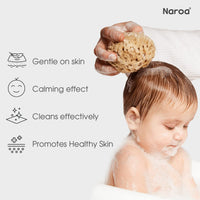 Naroa NAROA Natural Baby Bath Sponge in Gift Box | Soft Sea Unbleached Sea Washcloth for Babies | Newborn Shower Time Essentials | Pregnancy Registry Boy Girl