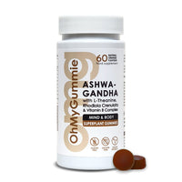 OMG! Ashwagandha Mind & Body Super Plant Gummies | Vegan & Gluten Free Gummy (60) with L-Theanine, Rhodiola & Vitamin B1, B2, B3, B6 & B12 Complex by OhMyGummie | 1000mg High Strength