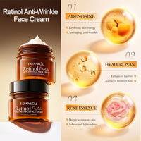 YUYUE-YY Retinol Cream, Retinol Night Cream Anti Wrinkle Face Cream, Face Moisturizer for Women, Reduce Fine Lines Lifting and Firming Cream with Hyaluronic Acid Anti Wrinkle Deep Hydration Cream for Women