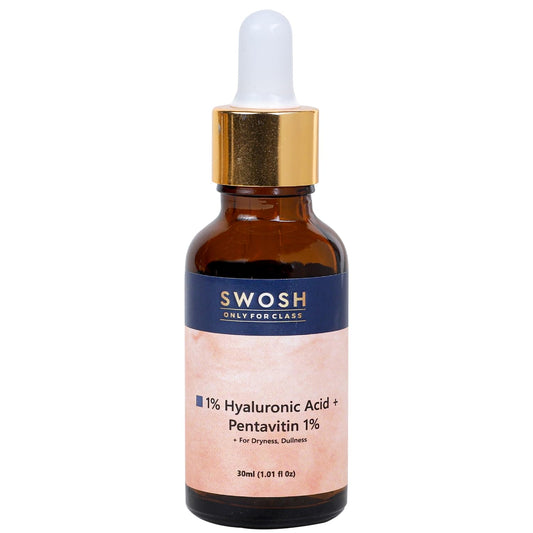 SWOSH 1% Hyaluronic Acid Serum 30 ML Lightweight & Hydrating Serum For Intense Hydration(Normal To Dry SKIN) With Glycerine and Aloe Vera For Skin Illumination