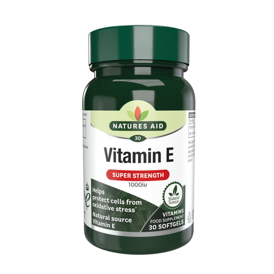 natures aid Natures Aid Vitamin E 1000iu, Natural Source, High Strength, 30 Softgel Capsules