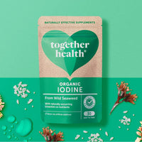 Organic Seaweed Iodine Supplement – Together Health – from Organic Seaweed – Natural Source of Iodine – Vegan Friendly – Made in The UK – Pack of 4-120 Vegecaps