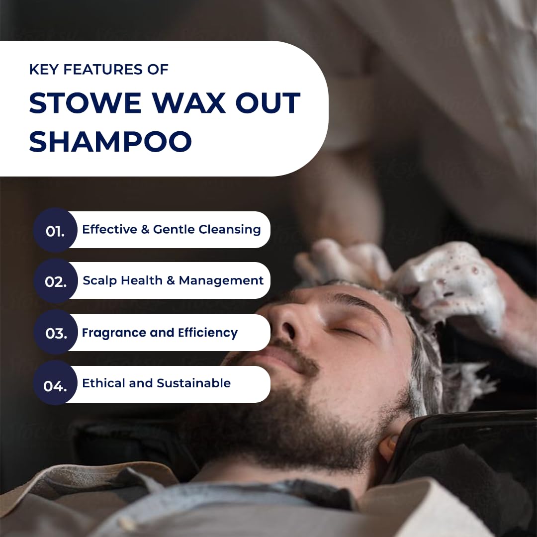 GRAHAM HILL Stowe Wax Out Charcoal Shampoo for Men - Detoxifying Mens Shampoo (250ml), Ideal for Oily Hair Shampoo with Natural Ingredients, Reduces Dandruff and Promotes Healthy Hair Growth