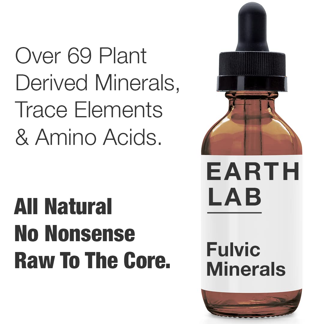 Earth Lab - Fulvic Minerals 50ml - High Strength, All Natural & Vegan Friendly, 100 Day Water Drops - Best for Gut Health