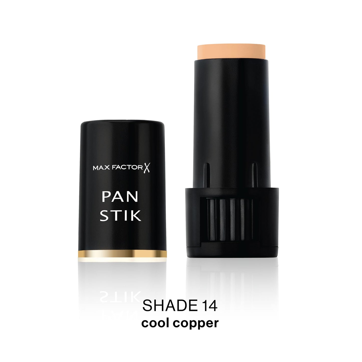 Max Factor MAX FACTOR - Pan Stik Foundation - Rich Creamy Foundation, Smoothing Effect, Full Coverage, Dewy Skin Look - Normal To Dry Skin - 14 Cool Copper - 9g