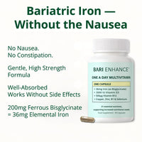 One-A-Day Bariatric Multivitamin with 36mg Iron | 3000iu D3 + 500mcg B12 | Vitamin for Gastric Sleeve | Vitamin for Gastric Bypass | 90 Capsules (3-Month Supply)