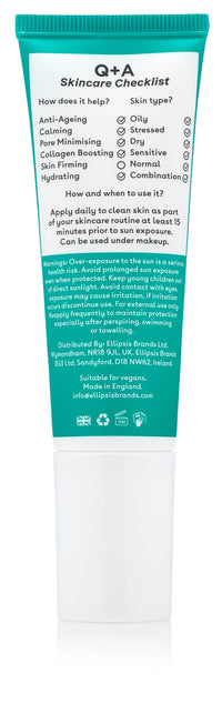 Q+A Niacinamide Daily Sunscreen SPF 50: Ultra-Light, Non-Greasy, Broad-Spectrum UVA/UVB Protection, Oil Control, Pore Refining, Hydrating, 90% Natural Ingredients, Vegan, Cruelty-Free, 50ml