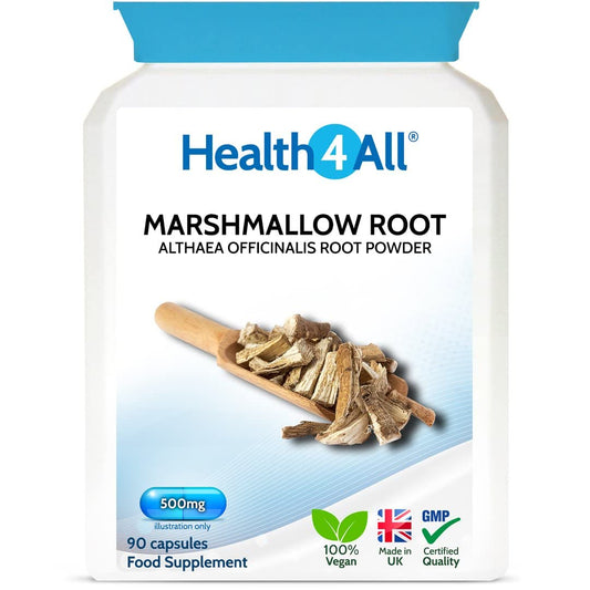 Health4All Marshmallow Root 500mg 90 Capsules (V) (not Tablets) Vegan