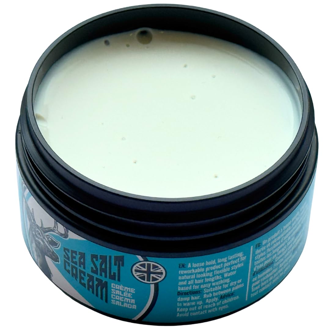 Dark Stag Sea Salt Cream, Light Hold Hair Styling Cream 100ml/3.5oz