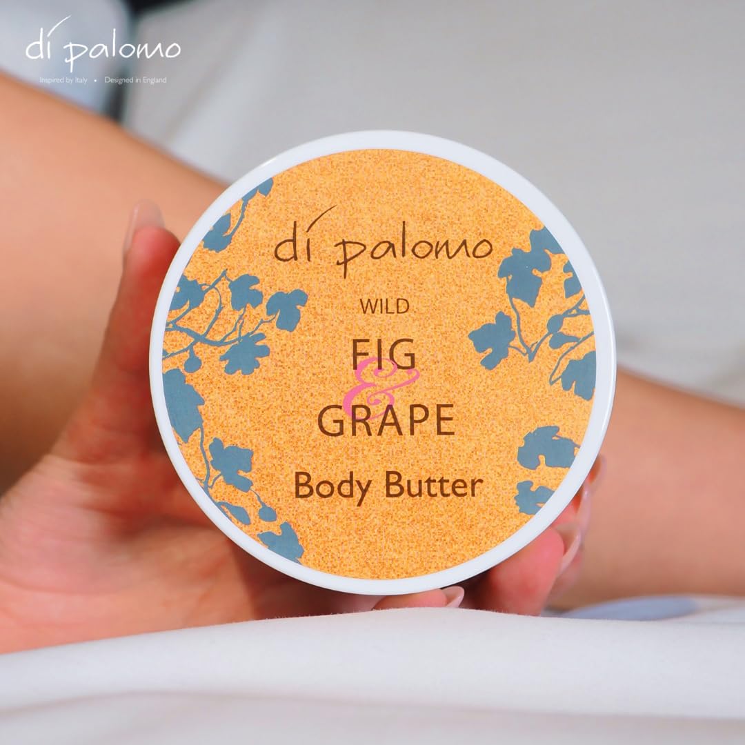 Di Palomo Body Moisturiser Lotion | Wild Fig & Grape Body Butter 200ml | Luxurious Shea Butter Moisturiser for Dry Skin | Vegan Body Lotion for Women | Hydrating Skincare Gift
