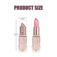 LYNTYAOU Shimmers Lipstick Pearl Pink Color Lip Stick, Glitter Metallic Bright Pink Lip Balm for Women, Silky Smooth Full-Coverage Lipsticks, Longlasting Pearlescent Light Pink Tinted for Women