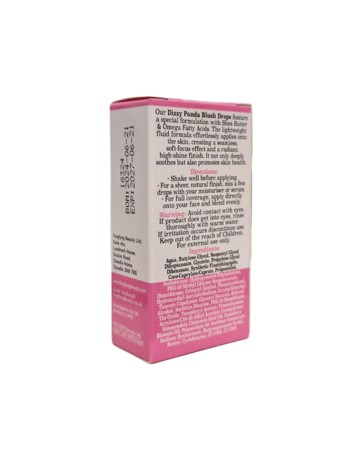 Dizzy Panda Blush Drops - Blush Radiance with Shea Butter & Omega Fatty Acids, 30ml