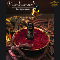 TATSAT - WELLNESS THROUGH AYURVEDA Certified Ayurvedic Kumkumadi Exquisite Face Serum with Authentic kumkumadi oil with 30% Saffron & 23 VARNYAKARA herbs for spotless,wrinkle free glowing skin-10ml