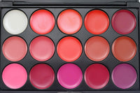 FantasyDay Pro 15 Colors Cream Lip Gloss Xmas Makeup Palette Cosmetics Contouring Kit - Ideal for Professional and Daily Use