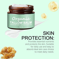 Generic Grass-fed Tallow with Frankincense Oil & Castor Oil,Organic Beef Tallow,Tallow Face Cream,Organic Tallow Moisturizer for Skin,30G