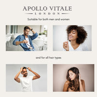 APOLLO VITALE Rosemary Oil for Hair Growth - Ultimate Hair Oil Blend with Rosemary, Biotin, Coffee and Coconut Oil for Dry Damaged Hair & Scalp, Rosemary Hair Serum, Perfect Hair Growth Serum.