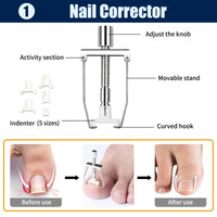 BQMEZRNUS Ingrown Toenail Removal Kit Ingrown Toenail Treatment Tool Kit Ingrown Toenail Corrector Tools with Toenail Braces, Podiatry Tools, Ingrown Toenail Corrector Strips and Patch for Toe Pain Relief