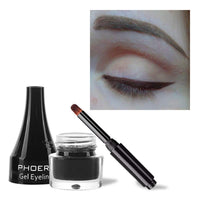 Phoera PHOERA GEL EYELINER LONG LASTING WATERPROOF SMUDGE PROOF 24H MAKEUP 10 SHADE UK (203 BROWN)