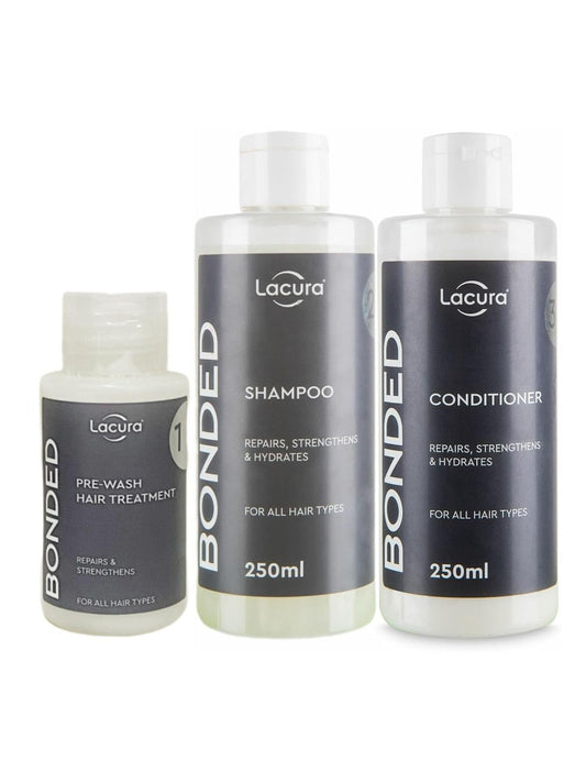 Generic AIdi-Lacura | Bonded Pre-wash Hair Treatment & Shampoo & Conditioner - Repairs, Strengthens & Hydrates - For All Hair Types | 100mL+250mL+250mL [BUNDLE]