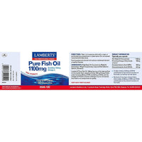 Lamberts Pure Fish Oil 1100mg – High Strength Omega 3 Supplement – 355mg EPA & 237mg DHA – 120 Capsules