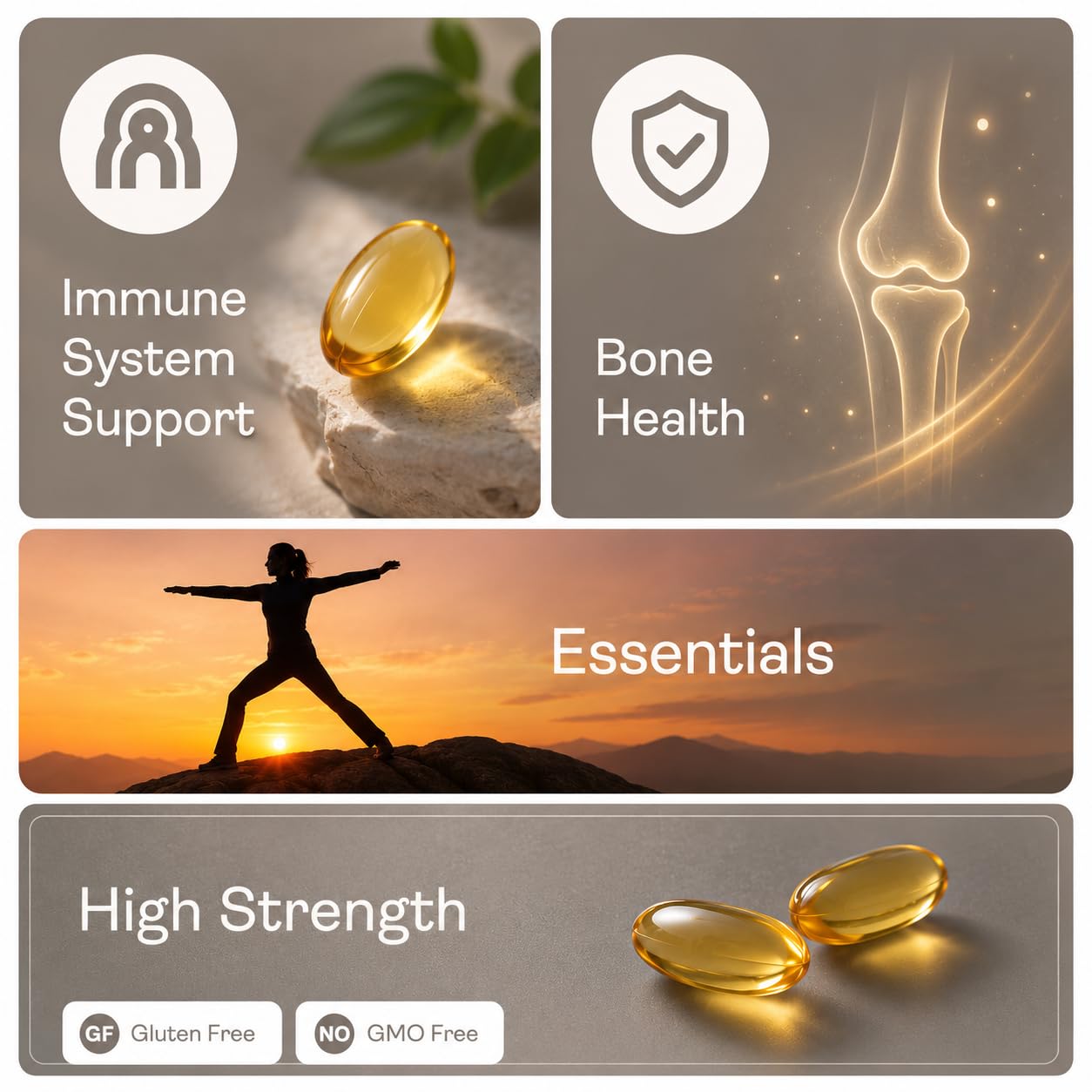 Youth & Earth Vitamin D3 4000UI + Vitamin K2 Mk7 200mcg (3 Months Supply) - Immune System Booster D3 and K2 Vitamin Supplements - Supports Immune Function & Maintains Healthy Bones - 90 Softgels