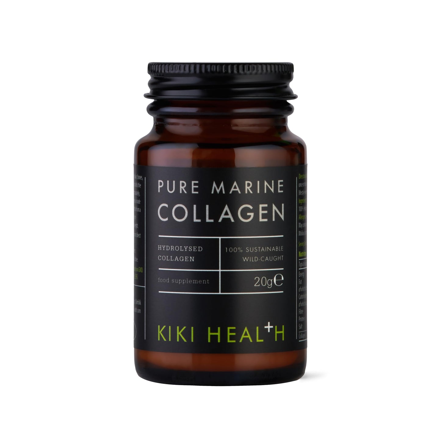 KIKI HEALTH KIKI Health Pure Marine Collagen Powder - Hydrolysed Collagen Supplements - Type 1 Purified Collagen from Wild Fish - Naturally High in Protein for Bones, Joints, & Skin – Gluten Free (20 Gram)