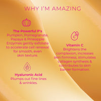 Ella & Jo Glow Up Enzyme Face Mask – Exfoliate, Brighten & Hydrate with Hyaluronic Acid, Vitamin C & Fruit Extracts - Gentle Facial Exfoliator For Smooth Radiant Skin - Vegan