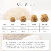 Naroa NAROA Natural Exfoliating Loofah Sea Sponges for Bath & Shower | Scrunchie Body Puff Scrubber | Sustainable Eco Gift for Adults (Medium)