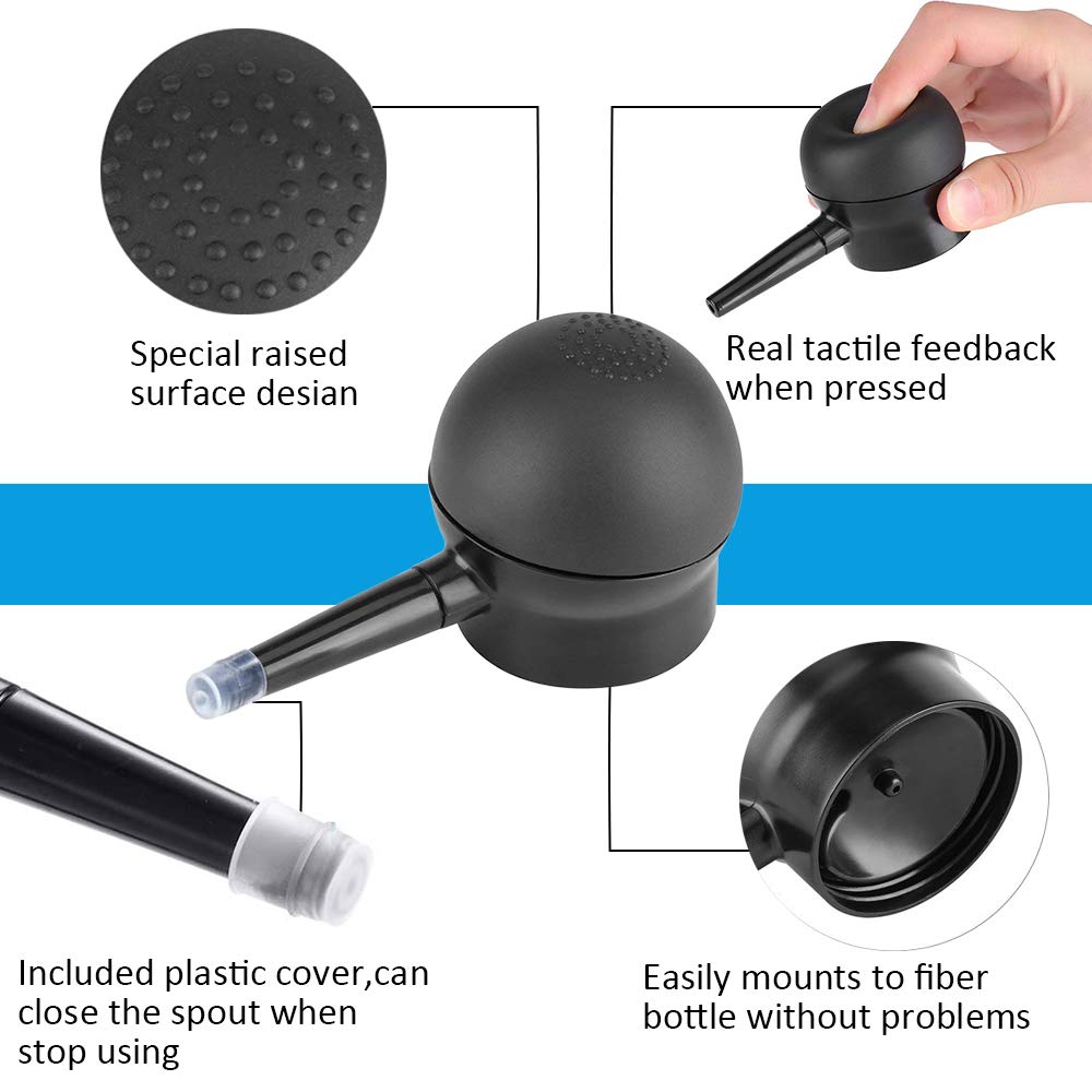 Pegciz Professional Quality Hair Fibres, Hair Fibres Black for Thinning Hair, Instantly Conceals Hair Loss in 15 Sec, Hair Loss Concealer for Women and Men (Black)