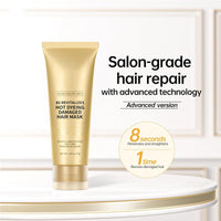 QEUTKEZS Advanced Keratin Hair Mask - Professional Repair Treatment for Hot Dyeing Damaged Hair, Instantly Smooths Frizz, 2.47 Oz