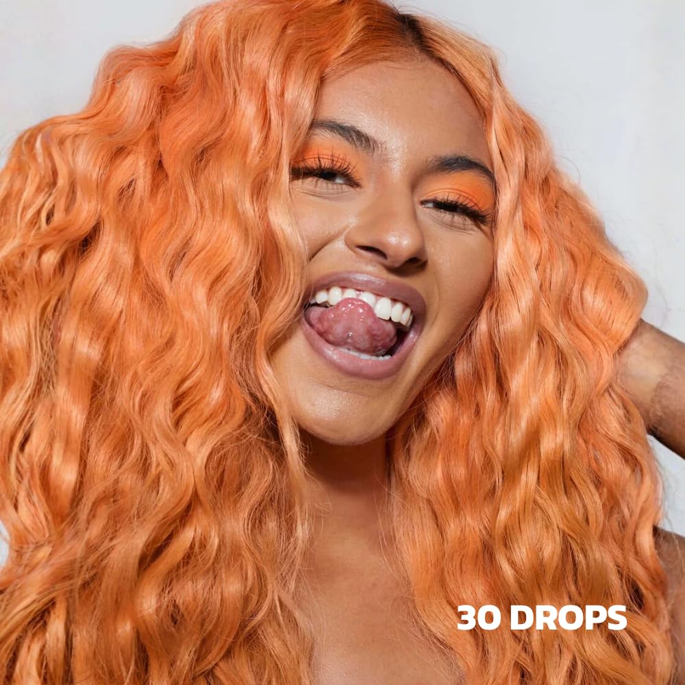 SHRINE Shrine Drop It PEACH Hair Dye Drops | Semi-Permanent Vegan Customisable Hair Colour | Mix with Conditioner | Vegan & Cruelty-Free | Temporary Hair Dye | 20ml