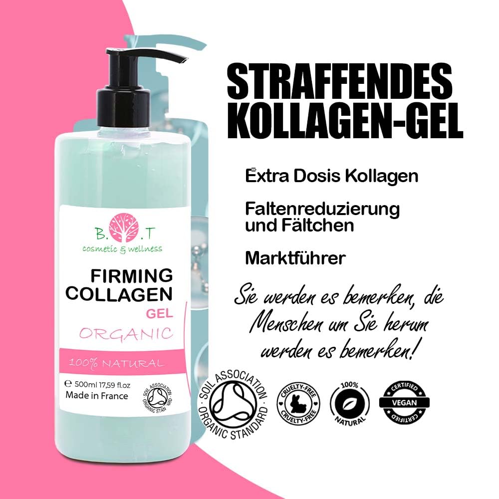 Bio-Active Collagen Gel Expert Formula All in One - Anti Aging Skincare for Men & Women Lifting Elastin Gel Acne Skin Booster Anti Stretch Marks Face & Body 200 Ml