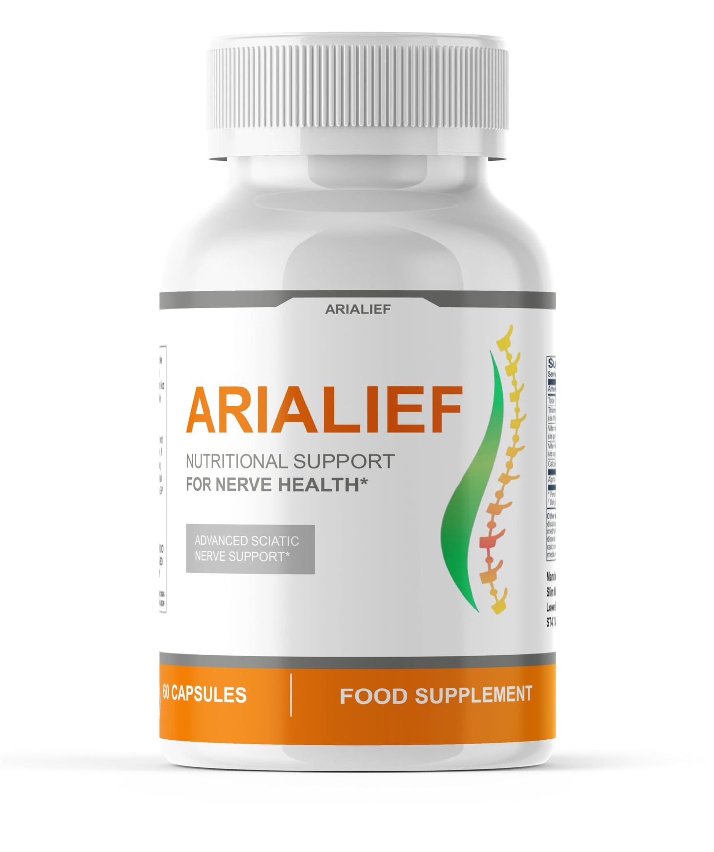 Arialeaf - Nutritional Support for Nerve Health - All Natural - 60 Capsules/Slim Warriors