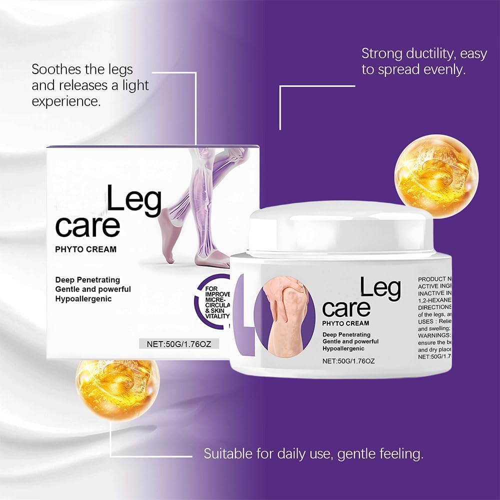 2Pcs DiaLeg Care Cream,Professional Leg care cream,Leg Care Specialist, Natural Cream,Deep Penetrating,Hypo-allergenic for all skin