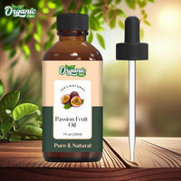 ORGANIC ZING Organic Zing Passion Fruit (Passiflora Edulis) Oil | Pure & Natural Carrier Oil for Aroma, Diffusers, Skincare & Hair Care- 30ml/1.01fl oz