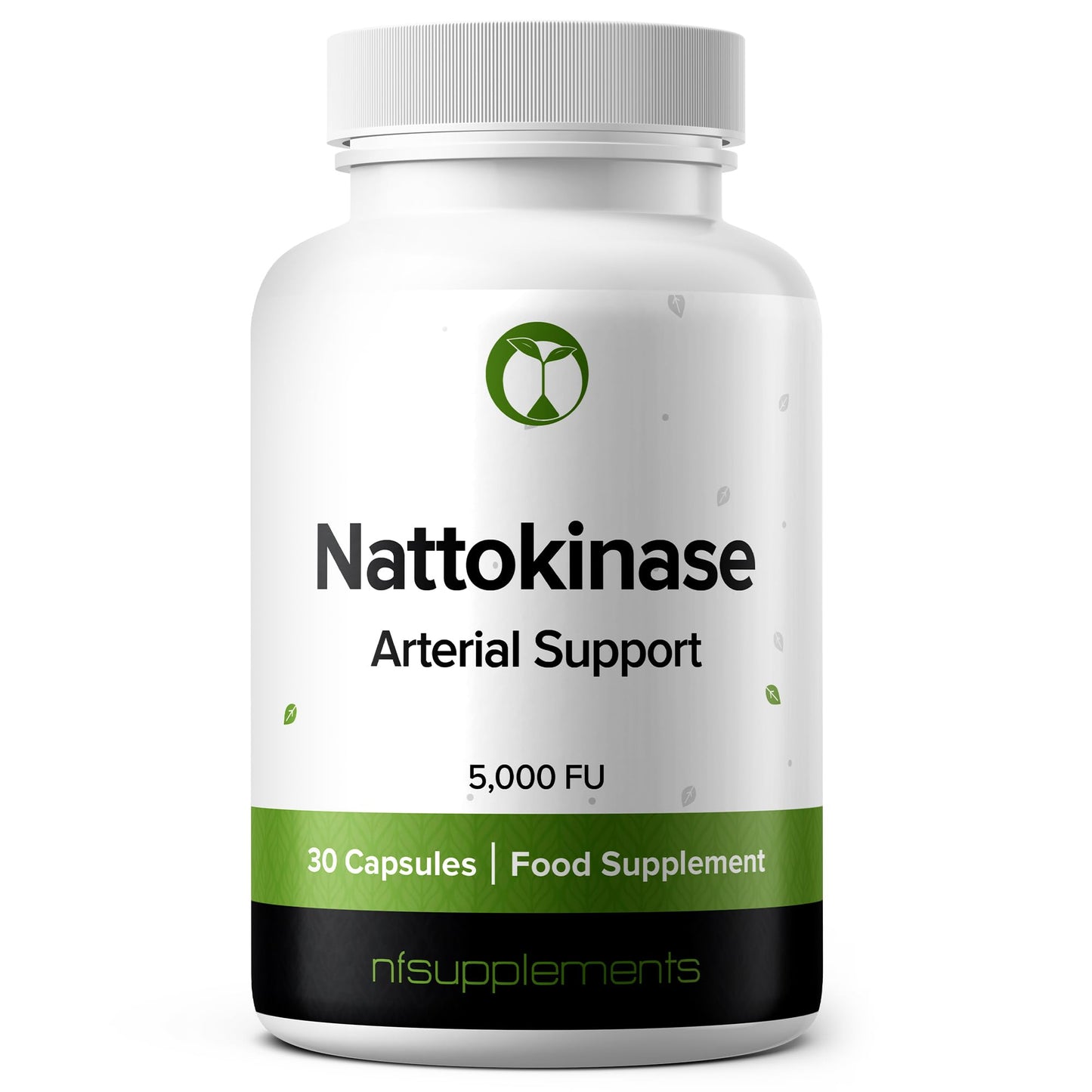 Natural Foundation Nattokinase 5000FU Arterial Support with Oregano Extract 125mg & Motherwort 125mg 30 Capsules Made in The UK (30)