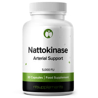 Natural Foundation Nattokinase 5000FU Arterial Support with Oregano Extract 125mg & Motherwort 125mg 30 Capsules Made in The UK (30)