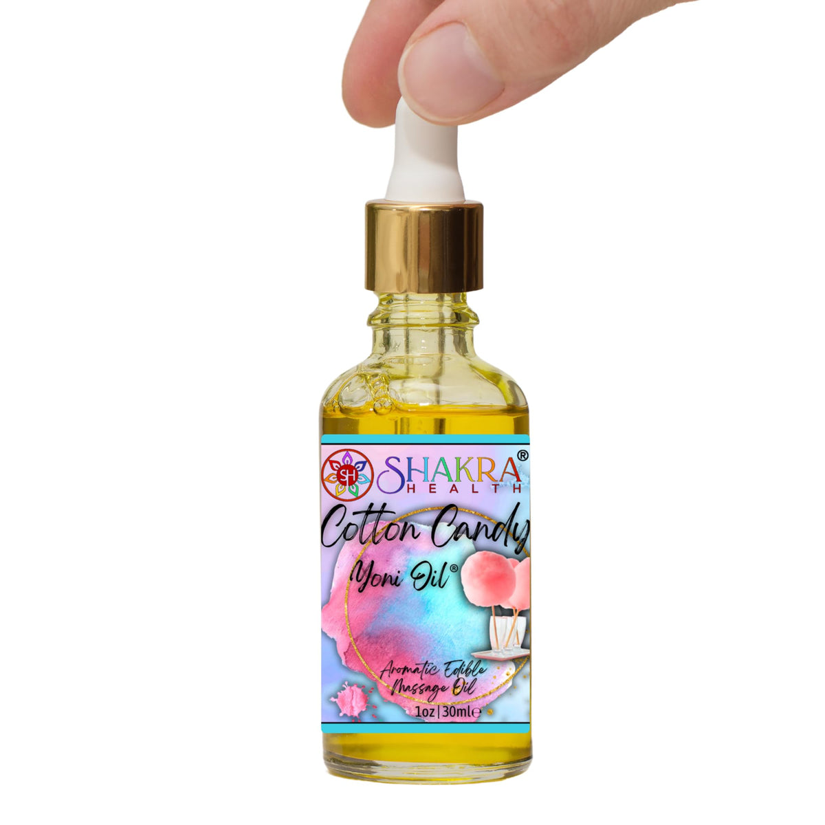 SH SHAKRA HEALTH Yoni Oil [Candy Floss] 30ml Body Massage Oil. Moisturise & Balance PH, Feminine Scent, Natural Hygeine & Fresh Smell *Organic Vegan*