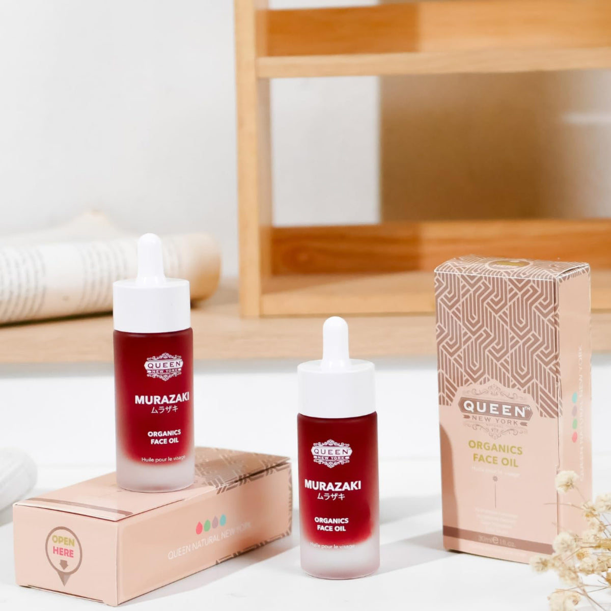 QUEEN NATURAL NEW YORK QUEEN MURAZAKI OIL: Ultimate Radiance-Luxurious Organic Murazki Face Oil for Deep Nourishment, Rejuvenation, and a Naturally Glowing Complexion
