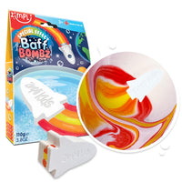Large Rocket Bath Bomb from Zimpli Kids, Magically Creates Flame Special Effect, Birthday Gifts for Boys & Girls Age 3+, Fizzing Bath Toy, Montessori Toys for All, Bath Toys, Rocket Toys for Children
