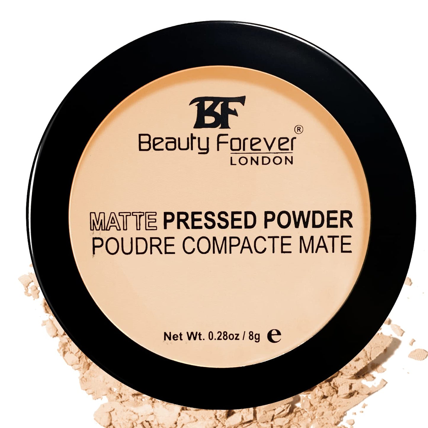 BF Beauty Forever Beauty Forever Matte Pressed Powder, Oil Free & Lightweight, 8gms (01 Transparent)