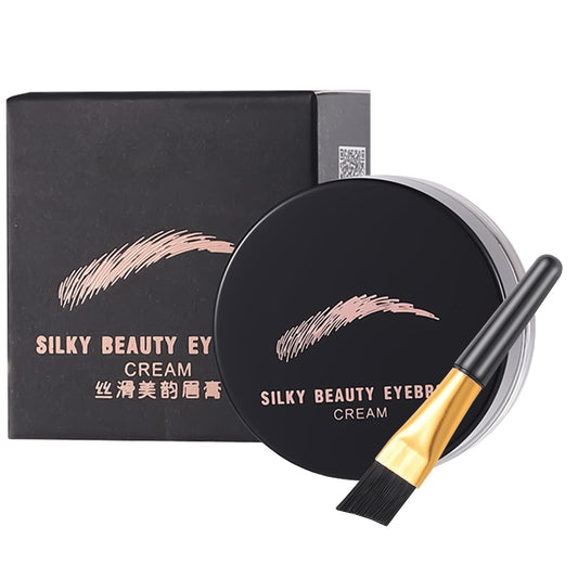 AuraAnge Waterproof Eyebrow Pomade Gel with Brush - Long Lasting, Tinted, Transfer-Proof, Sweat Resistant, Quick Drying - Professional Makeup in Dark Brown