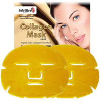 Glamza Infinitive Beauty Collagen Face Masks – Gold Face Mask Hydrates, Rejuvenates & Moisturises Skin (x2)