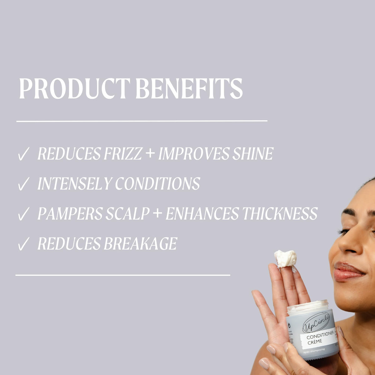 UPCIRCLE UpCircle Conditioner Crème with Plant Keratin + Panthenol – Gentle Formulation To Repair + Protect – Sweet Almond Oil + Shea Butter – Natural, Vegan + Cruelty-Free