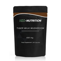 NEO-NUTRITION Tiger Milk Mushroom Capsules 500mg | High Strength | Pure & Natural Supplement | No Fillers or Binders | Vegan | Cognitive & Immune Support | UK NEO