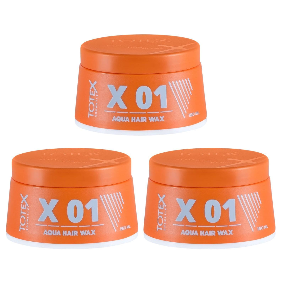 Totex Hair Styling Aqua Gel Wax 01 | Strong Hold Gel Maximum Control | Parfume Scent | Unisex 150ml (Pack Of 3)